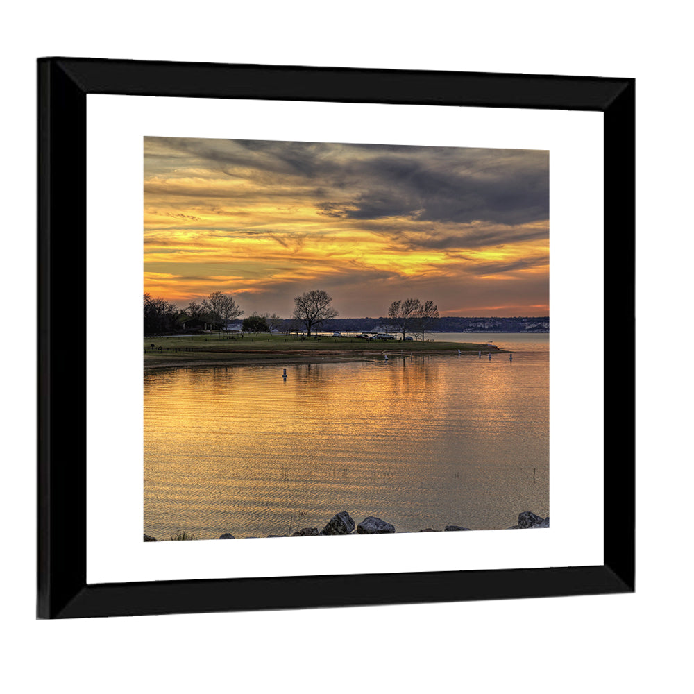 Lake Whitney Sunset Wall Art