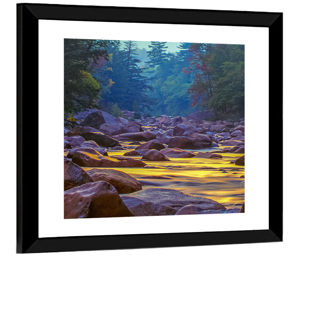 Swift River at Golden Hour, New Hampshire Wall Art