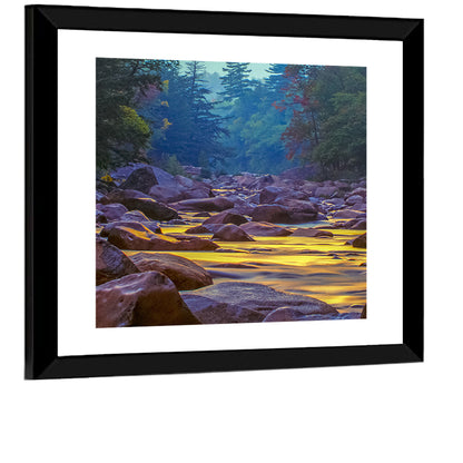 Swift River at Golden Hour, New Hampshire Wall Art