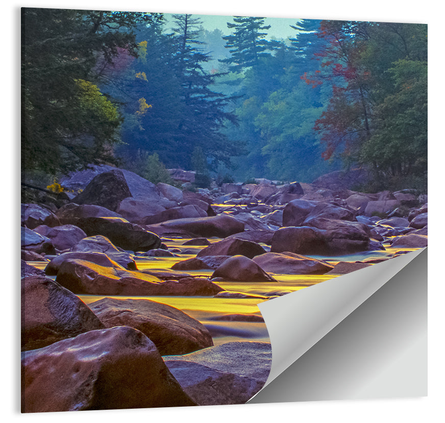 Swift River at Golden Hour, New Hampshire Wall Art