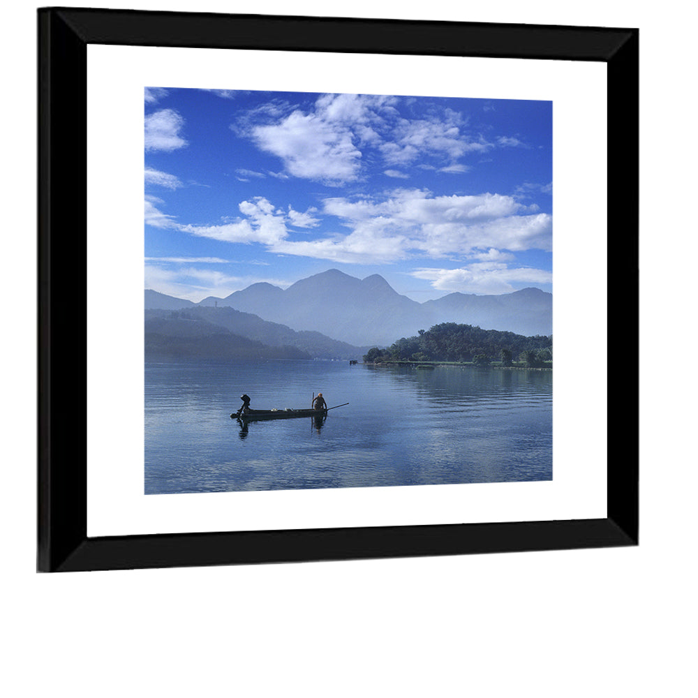 Sun Moon Lake Morning Mist Wall Art