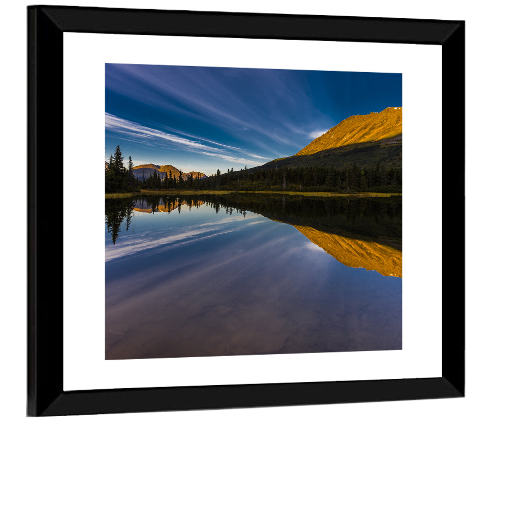 Rainbow Lake at Golden Hour Wall Art