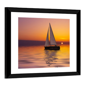 Sailboat Sunset Wall Art