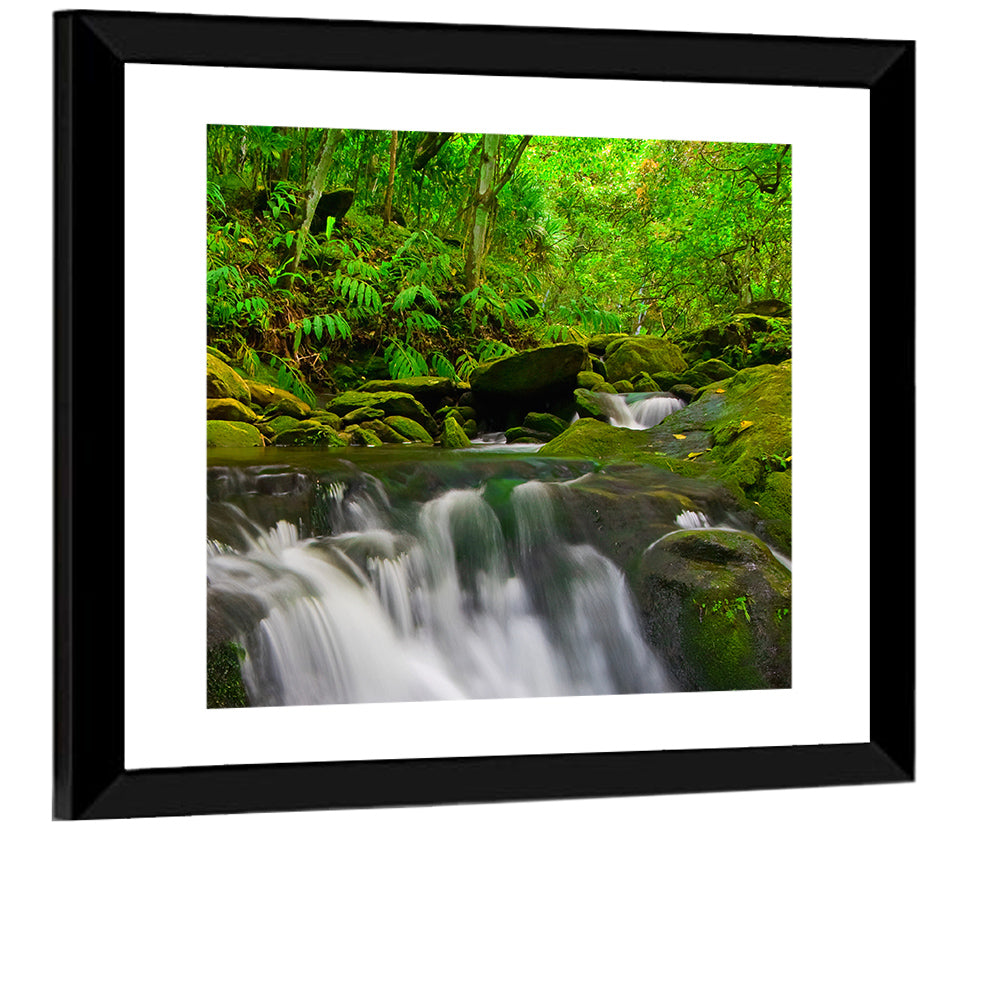 Emerald Jungle Stream Wall Art