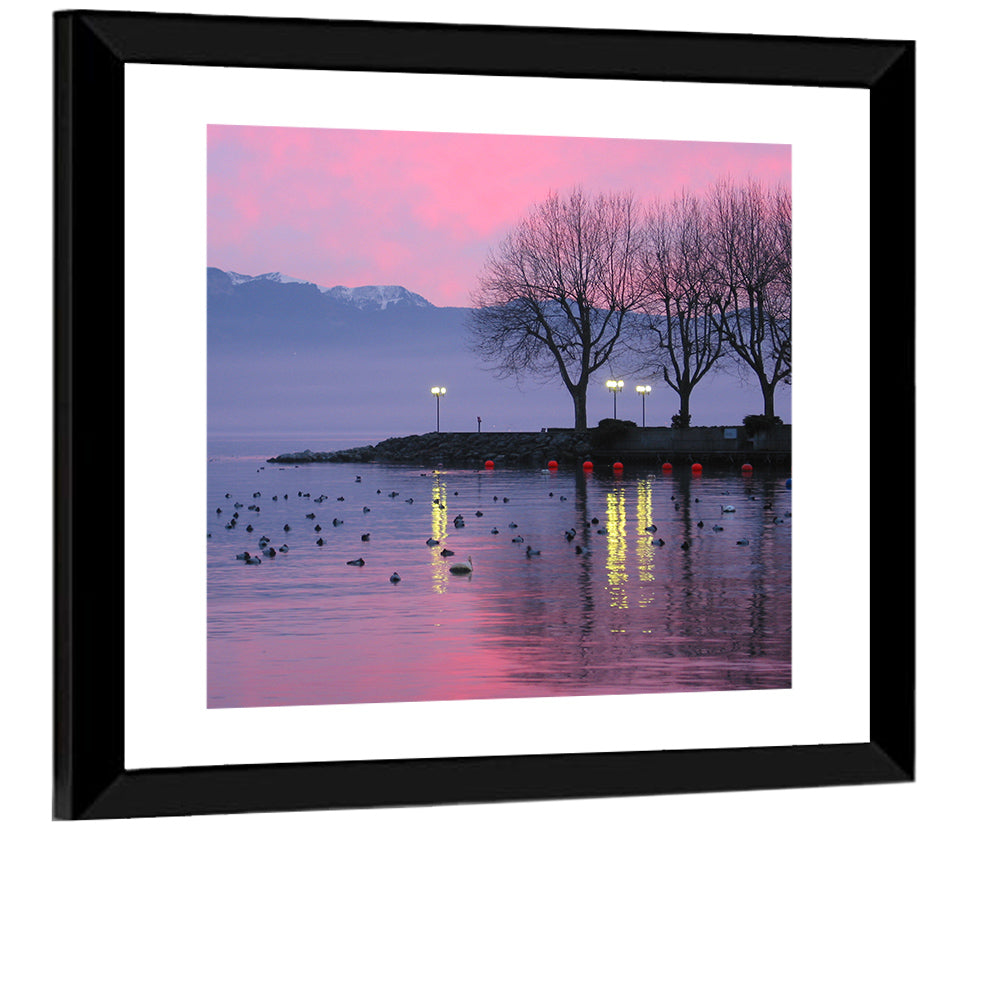 Lake Geneva Twilight Wall Art
