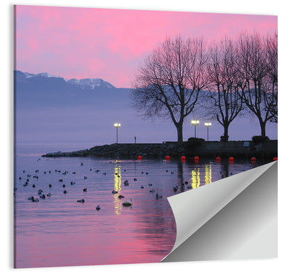 Lake Geneva Twilight Wall Art