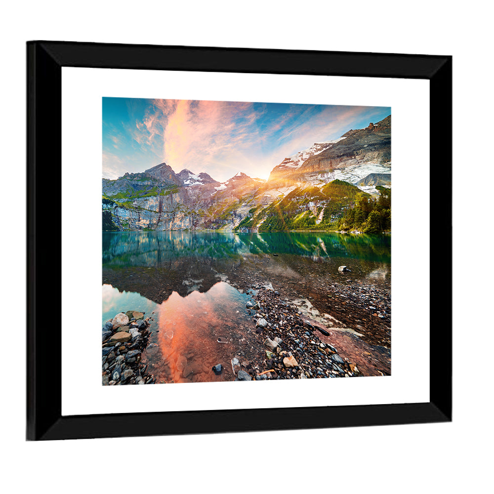 Oeschinensee Reflection Wall Art