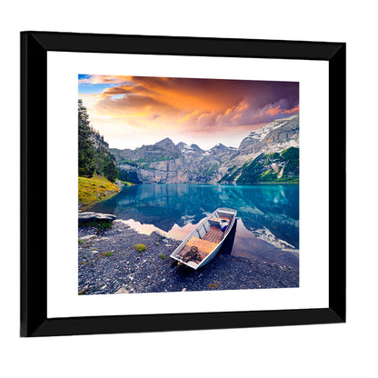 Oeschinensee at Sunset Wall Art