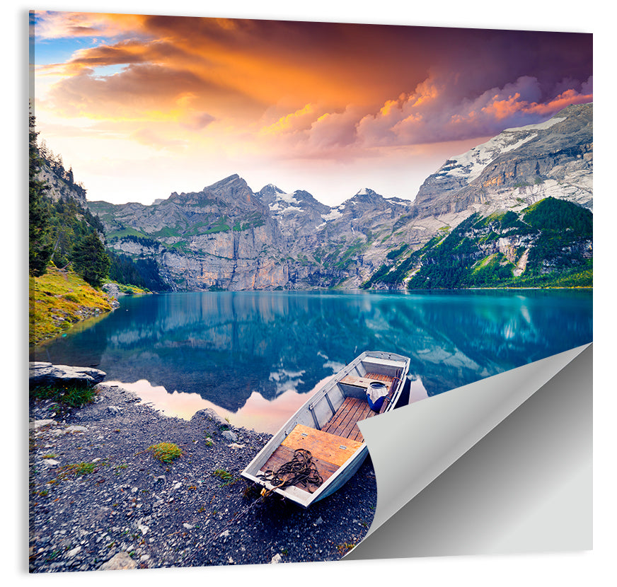 Oeschinensee at Sunset Wall Art