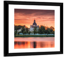 Corpus Christi Church Sunset Reflection Wall Art