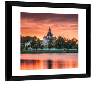 Corpus Christi Church Sunset Reflection Wall Art