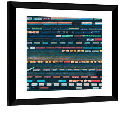Trains Line Pattern Wall Art