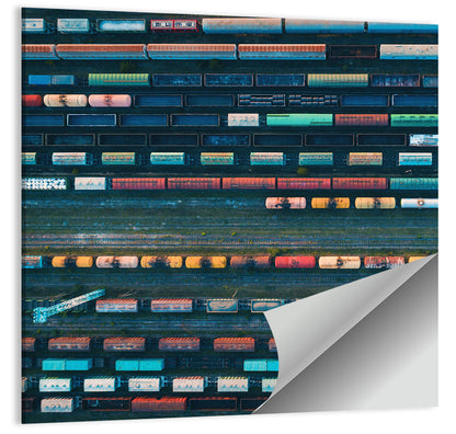 Trains Line Pattern Wall Art