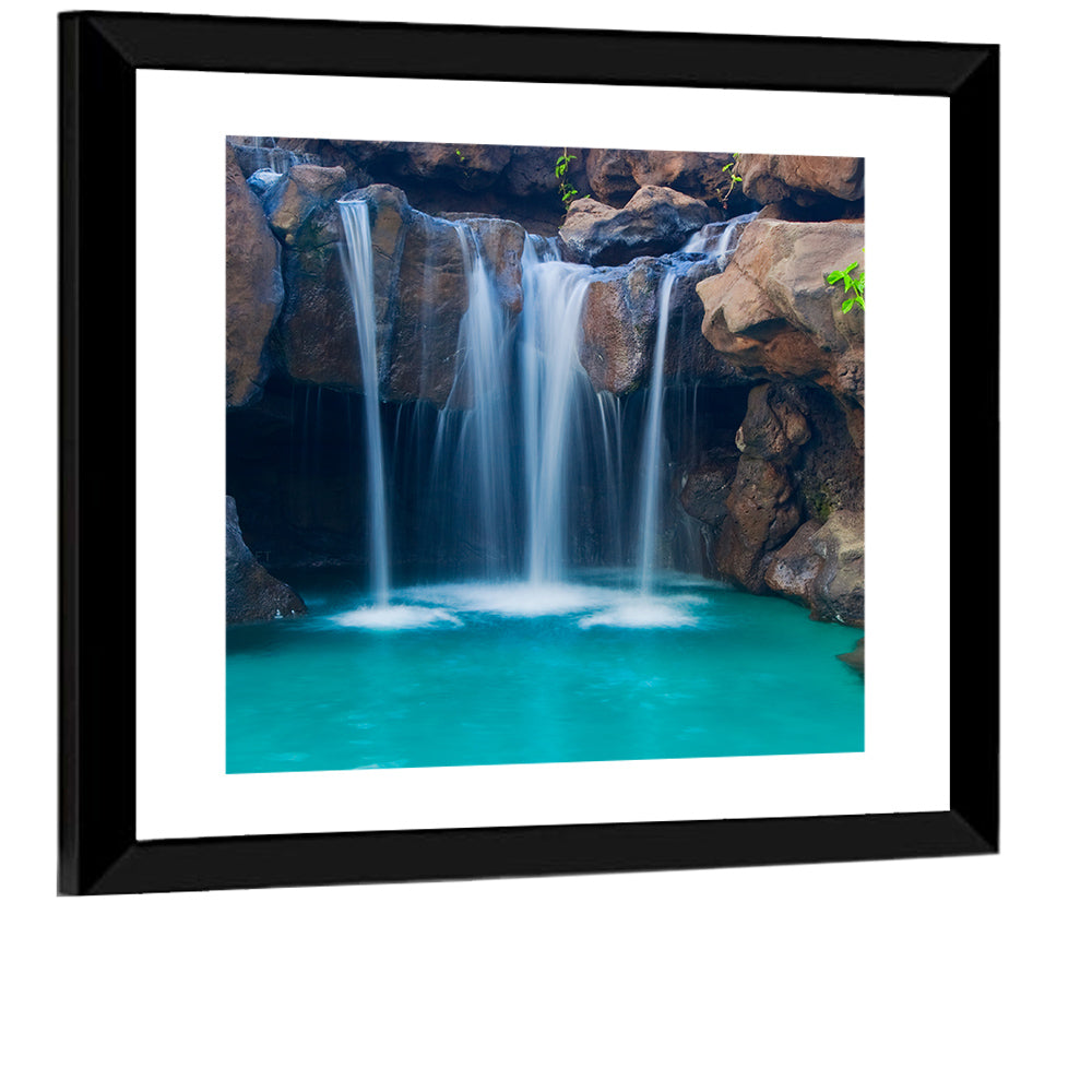 Waterfall Into Pool Wall Art