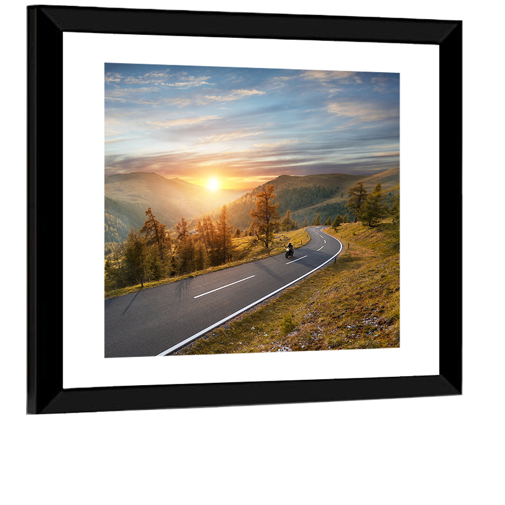 Alpine Highway at Golden Hour Wall Art