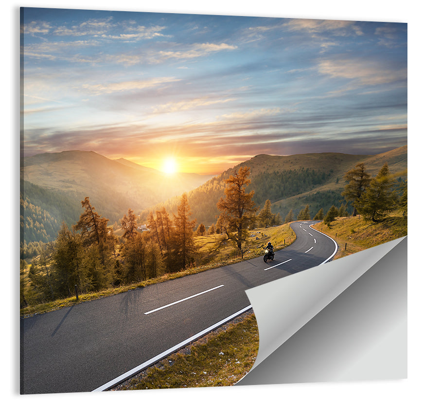 Alpine Highway at Golden Hour Wall Art