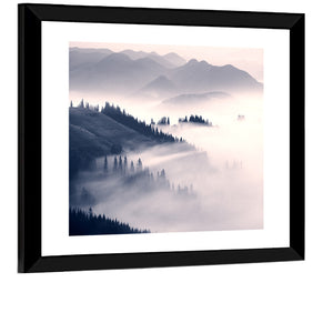 Foggy Carpathian Mountains Wall Art