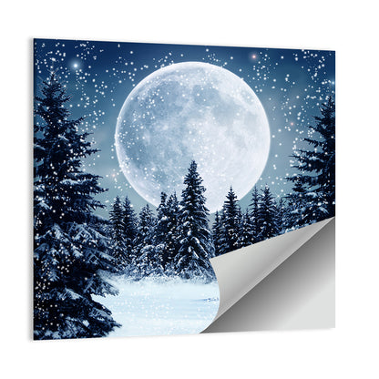 Winter Full-moon Night Wall Art