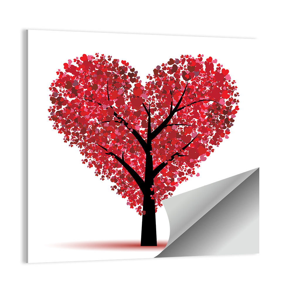 Heart-shaped Tree Illustration Wall Art