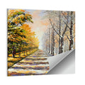 Autumn to Winter Forest Path Wall Art
