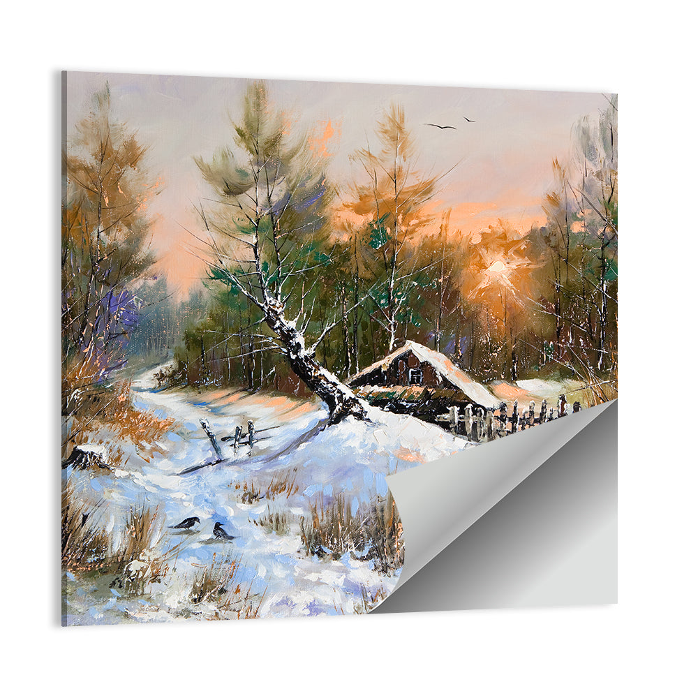 Rural Winter Landscape II Wall Art