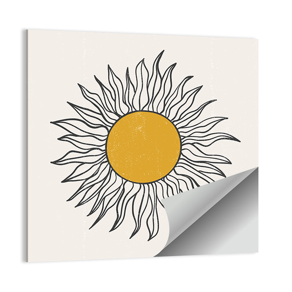 Textured Boho Sun Wall Art