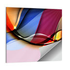 Glowing Wave Abstraction Wall Art