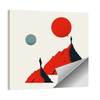 Peak Conversation Minimalist Illustration Wall Art