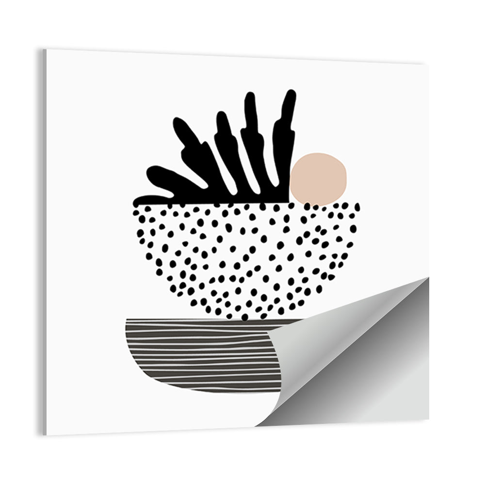 Palm Leaf with Stacked Bowls Wall Art