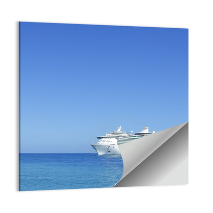 Cruise Ship in Open Sea Wall Art