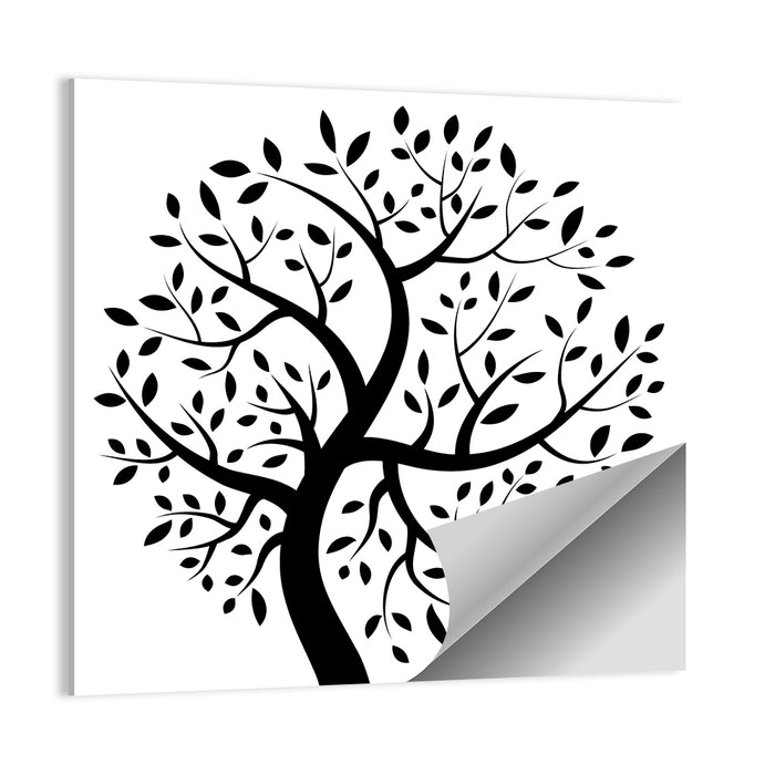 Black Tree Silhouette Wall Art as a poster print