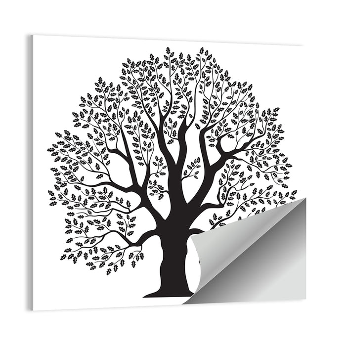 Oak Tree Illustration Wall Art as a poster print