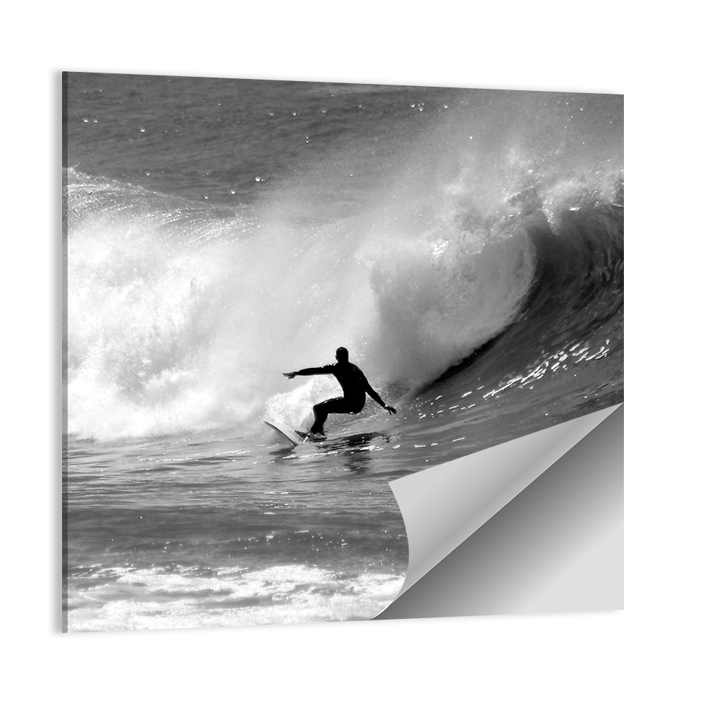 Surfer Riding a Large Wave Wall Art