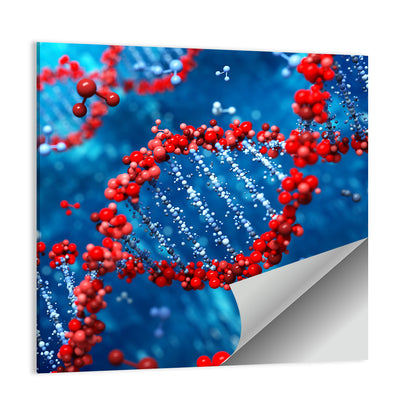 Glowing Dna Helix Wall Art
