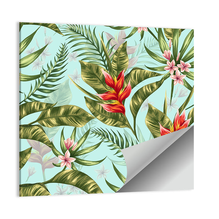 Tropical Floral Seamless Pattern Wall Art as a poster print