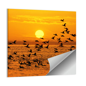 Flying Birds Flock Wall Art