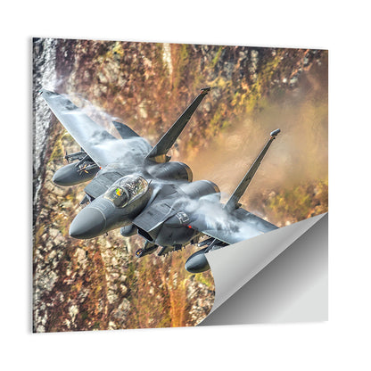 F-15 Over Mountain Canyon Wall Art