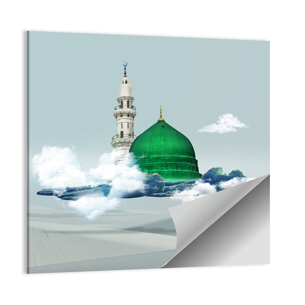 Green Dome of Al-masjid An-nabawi Wall Art