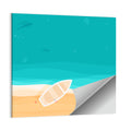 Sandy Beach Aerial Illustration Wall Art