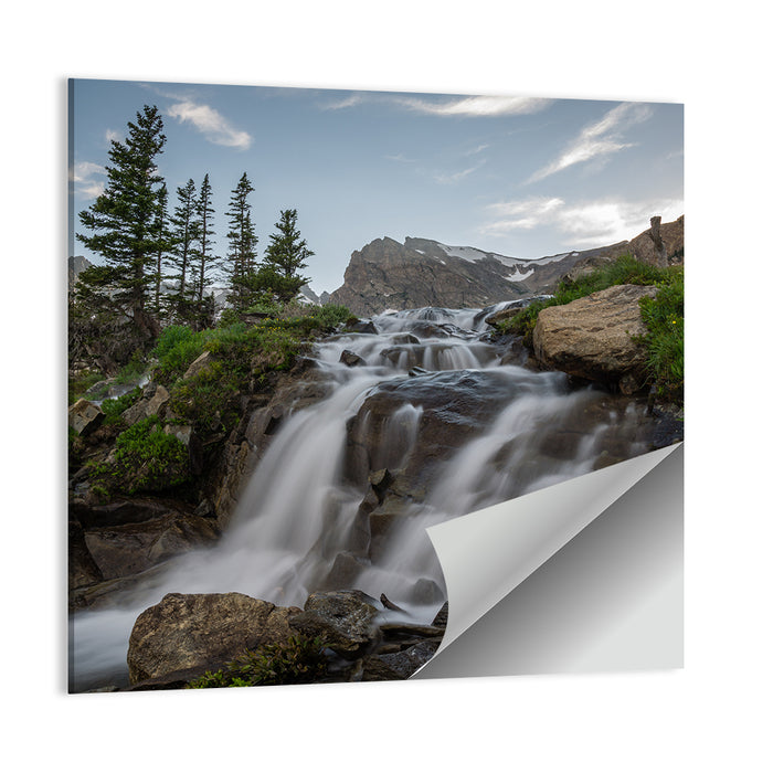 Brainard Lake Waterfall Wall Art as a poster print