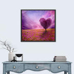 Heart-shaped Tree at Sunset Wall Art