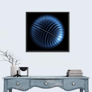 Glowing Textured Sphere Wall Art