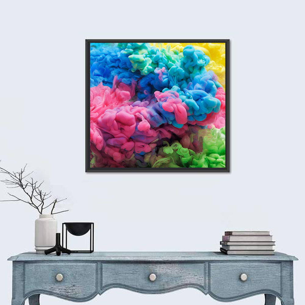 Swirling Ink Plumes Wall Art