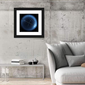 Glowing Textured Sphere Wall Art