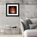 Flaming Skeleton Drummer Wall Art