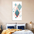 Scandinavian Teal Geometric Abstract Wall Art