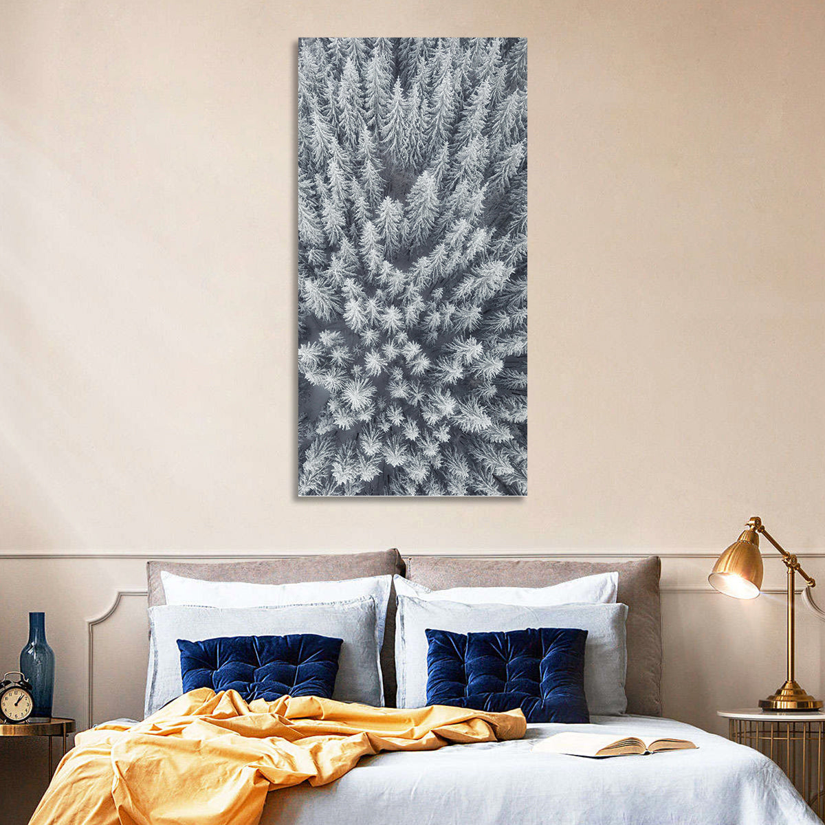 Snow Covered Pine Forest Wall Art