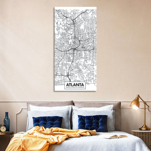 Atlanta City Map Wall Art