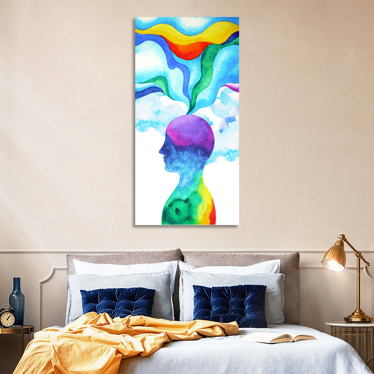 Thinking Mind Silhouette Wall Art