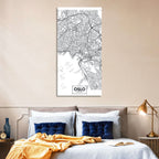 Oslo City Map Wall Art
